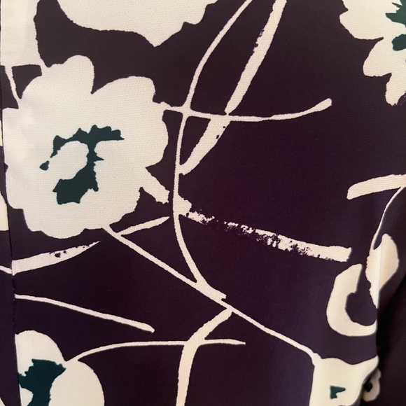 Lauren Ralph Lauren Purple/Cream/Teal Abstract Floral Long Sleeve Knit Dress - Picture 10 of 10